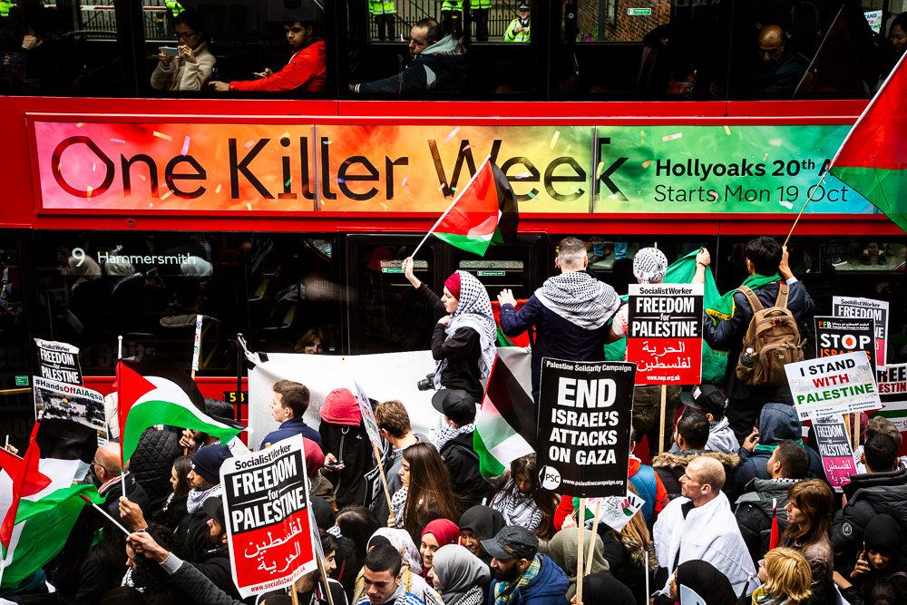 Picture of the protest "freedom for palestine". London, united kingdom. 2015 © Pedro Rodrigues
